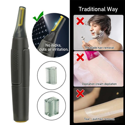 Nose Ear Face Trimmer Electric Shaving Safe Face Care Nose Hair Trimmer For Men Shaving Hair Removal Razor Beard