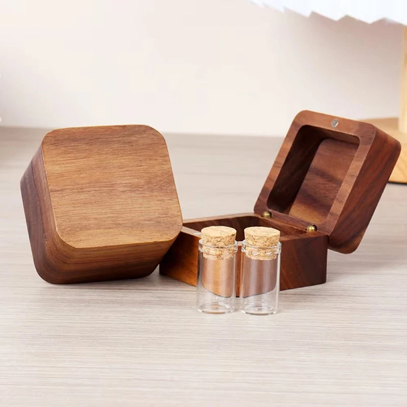Personalized Pet Hair Memorial Box Custom Engraved Wooden Keepsake Container for Pet Hair Nails Teeth Pet Loss Sympathy Gift