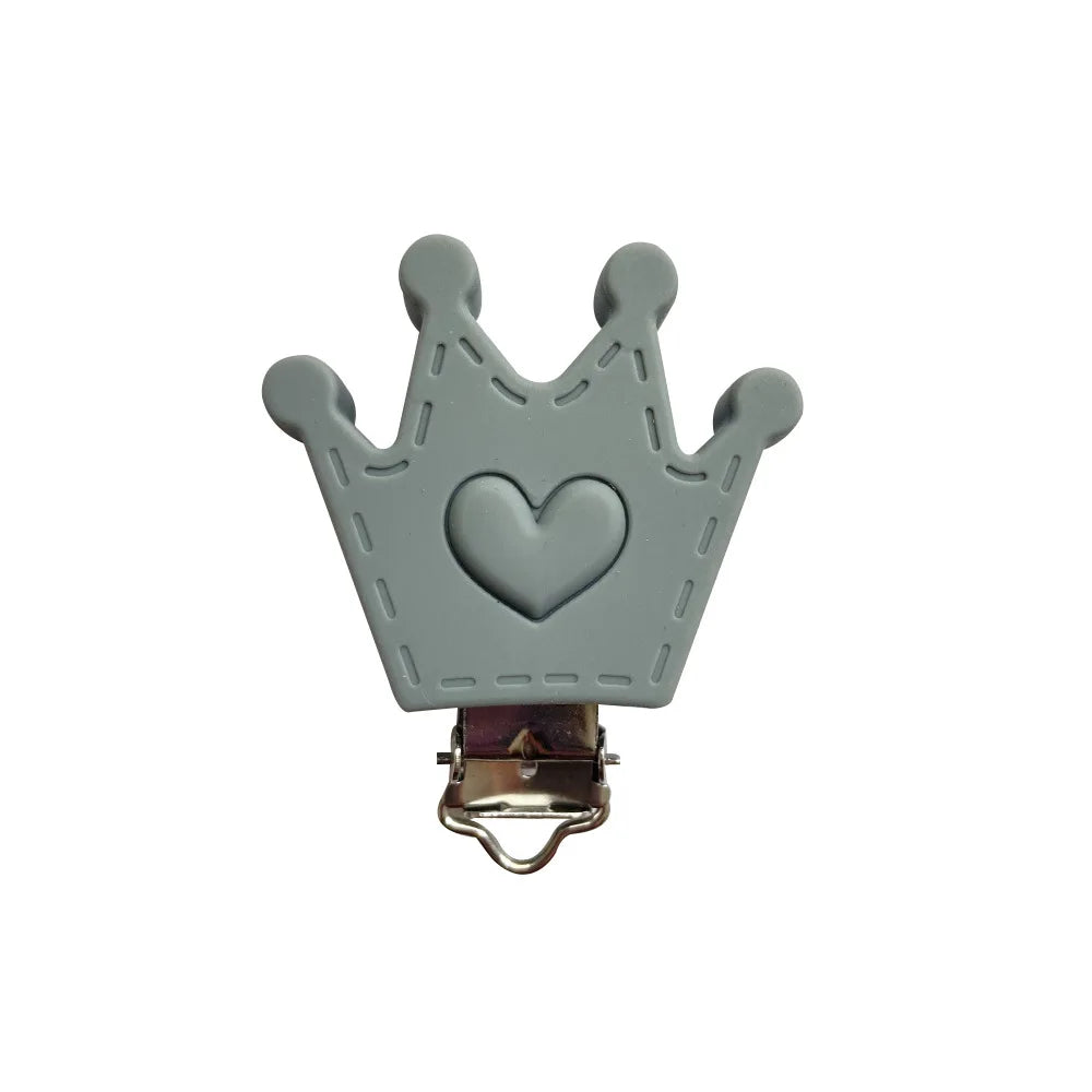 10pcs Silicone Heart Pacifier Clips DIY Baby Teething Teether Necklace Bead Tool Nurs Gift Nipple Chain Accessories