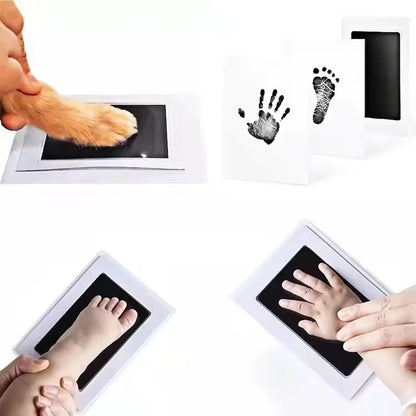 Non Toxic Baby Hand Footprint Ink Pad Pet Dog Cat Paw Print Kit Clean Touch No Mess Family Memory Keepsake Newborn Souvenir Gift