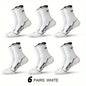 6 Pairs Socks Men's Short Socks Sweat Absorbent and Odorous Basketball Socks Running Sports Socks Breathable Mesh Men's Socks