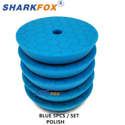 Sharkfox Polishing Pads 3/5/6 Inch Germany Foam Buff Sponge Pads Auto Car Buffing Pad Set for DA/RO Polisher Buffer Tools