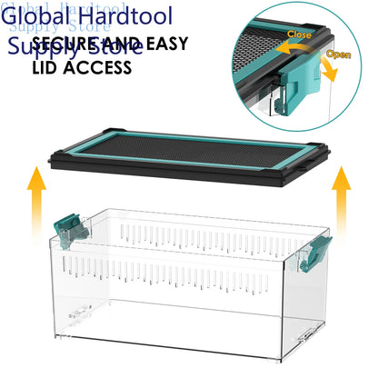 Live Feed Box Set for Bearded Dragons and Chameleons, suitable for raising Dubia roaches and as a small reptile enclosure