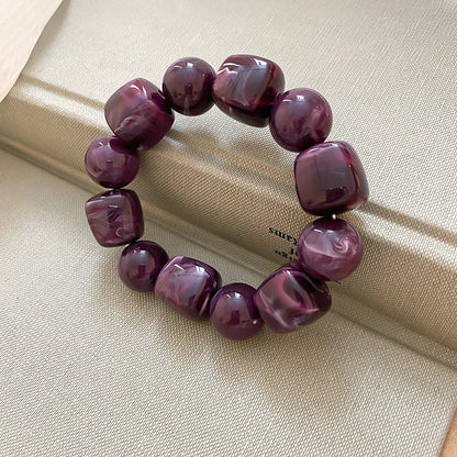 Acrylic Irregular Square Round Beaded Bracelet for Women European and American Simple Bracelet Korean Fashion Hand Accessories