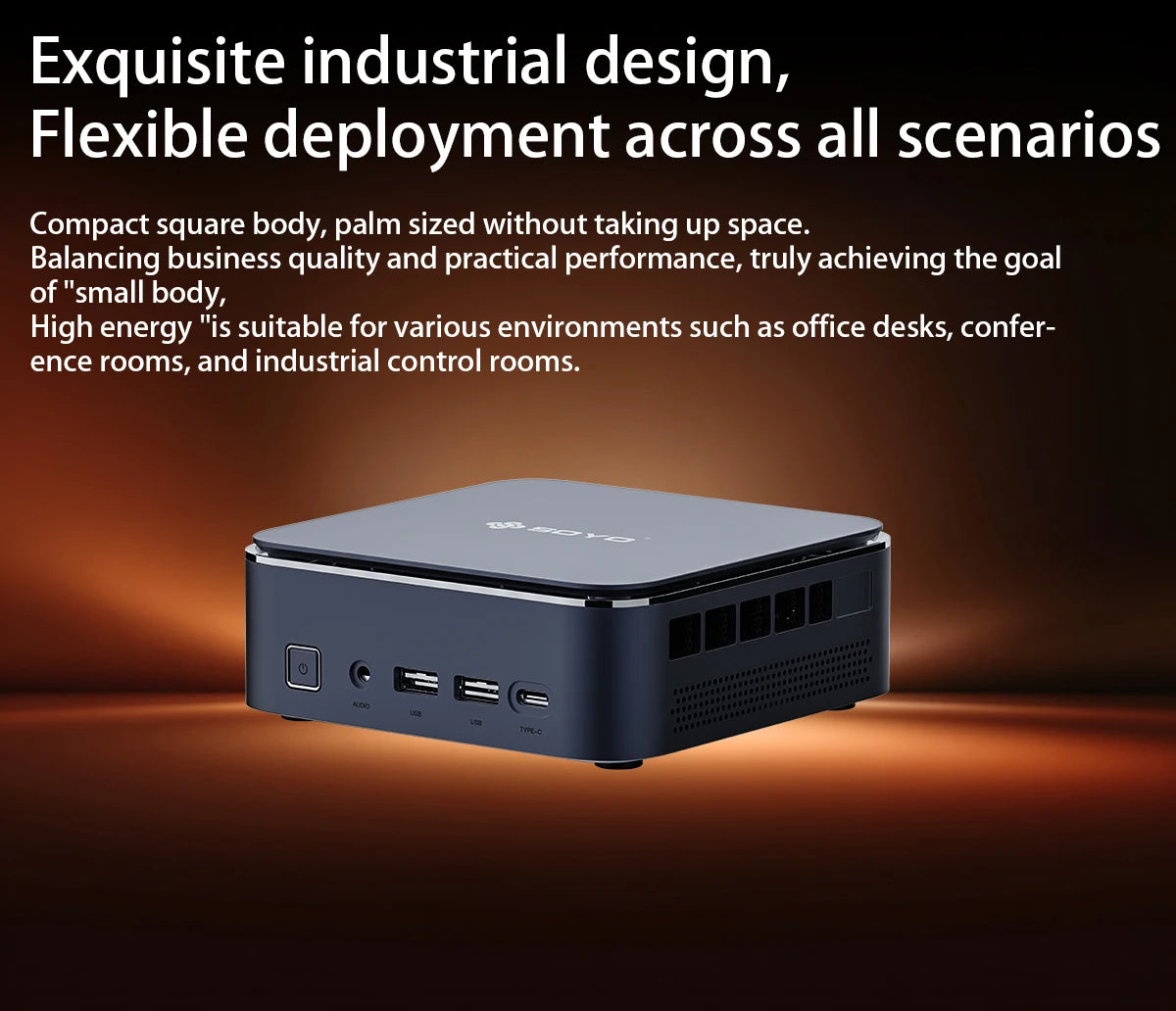 Mini PC SOYO M5 Mini AMD Ryzen 3 4300U LPDDR4 16GB RAM 512GB ROM Wifi 5 BT5.0 Windows 11 Pro Desktop Computer