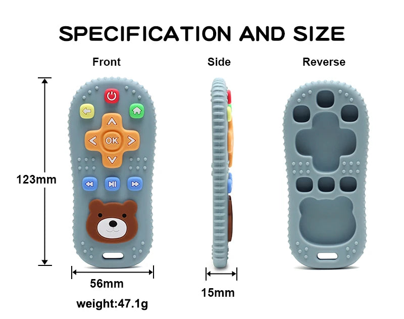 Baby Teethers Remote Control Shape Silicone Molar Chewing Toys Silicone Teething Toys Infant Baby Gifts Newborn Accessories