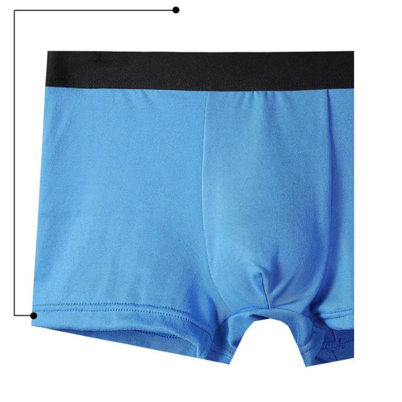 4Pcs Men Boxer Black Mens Panties Underwears Breathable Sexy Male Boxer Solid Underpants Comfortable Underwear Men's Boxers