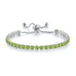 Adjustable Colorful Birthstone Tennis Bracelets for Women 4MM Crystal Bangle Female Hand Chain Trend Jewelry Accessories H133