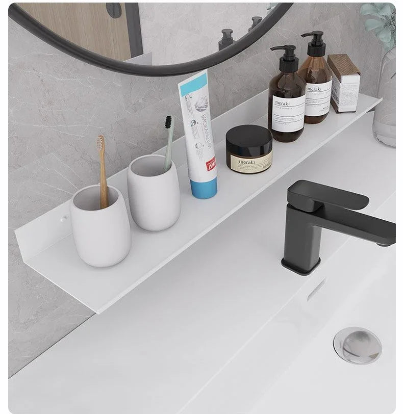 Toilet No Drilling Shelving Wall Mounted Shelf Space Aluminum Vanity Mirror Front Storage Shelves Organizer Bathroom Accessories
