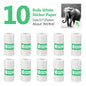 5/10/20 Rolls Mini Printer Thermal Paper with Core, White Adhesive Paper 57mm, Compatible with C9/X5/X6/X15 Mini Thermal Printer