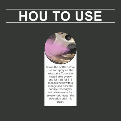 HS68-Car Rust Remover Quick Remover  Exhaust Pipe Rust Removal Spray Cleaning Metal Iron Powder Old Cars To New