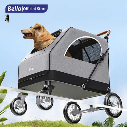 STLF(Ready to Ship) Manufacture Large Pet Stroller for Big Dog Safety Outdoor Walking Travel Foldable Trolley