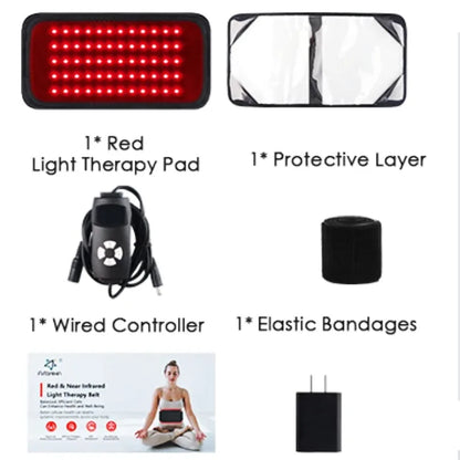 Infrared Light LED Healthcare Belt Waist Red Light Heating Massage Belt Pad Lumbar Back Waist Massager For Muscle Body Relief