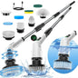 Electric Spin Scrubber 9 in 1 Cordless Cleaning Brush Telescopic Handle LED Display Wireless Bathroom Kitchen Floor Tile Cleaner