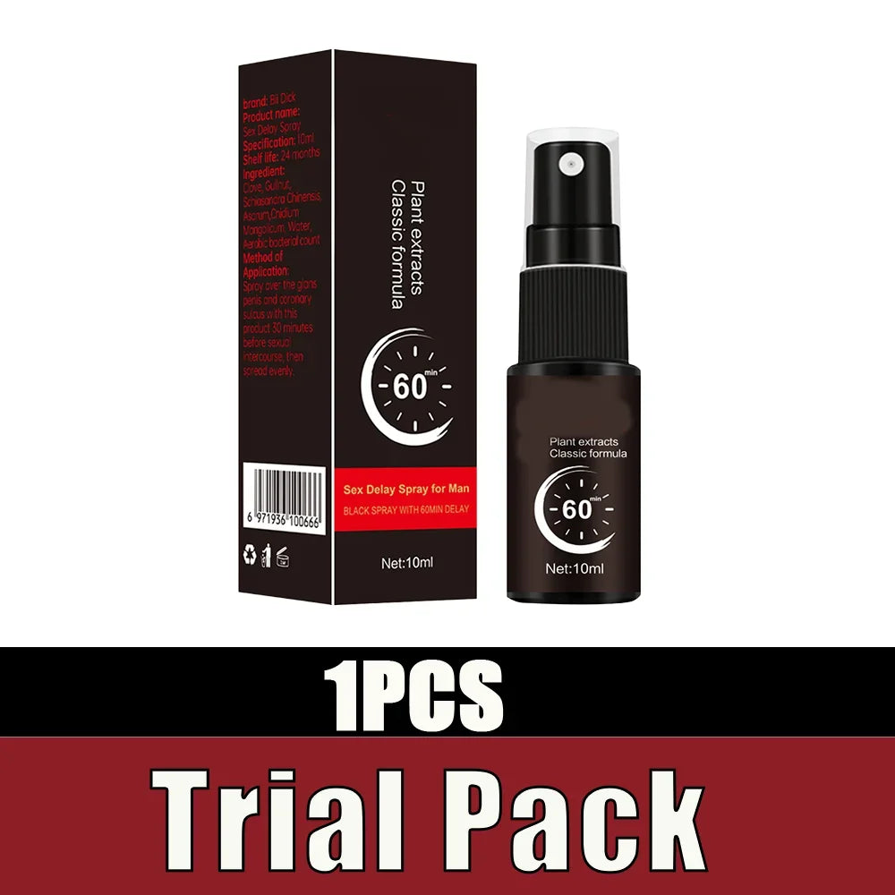 Men’s 60-Minute Endurance Spray – Non-Greasy Formula for Extended Passion & Gentle Sensations Couple’s Favorite