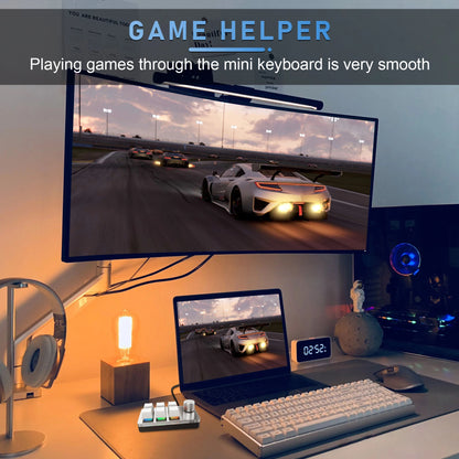 6 Keys 1 Knob RGB Programming Macro Gaming Knob Keypads Mini Custom Programming Keyboard USB Mechanical Keyboard for Photoshop