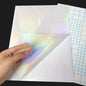 50 Sheets Broken Glass Hologram Cold Lamination Film Sticker A4 Sheets Star Shiny Dots DIY Package Card Photo Holographic Film