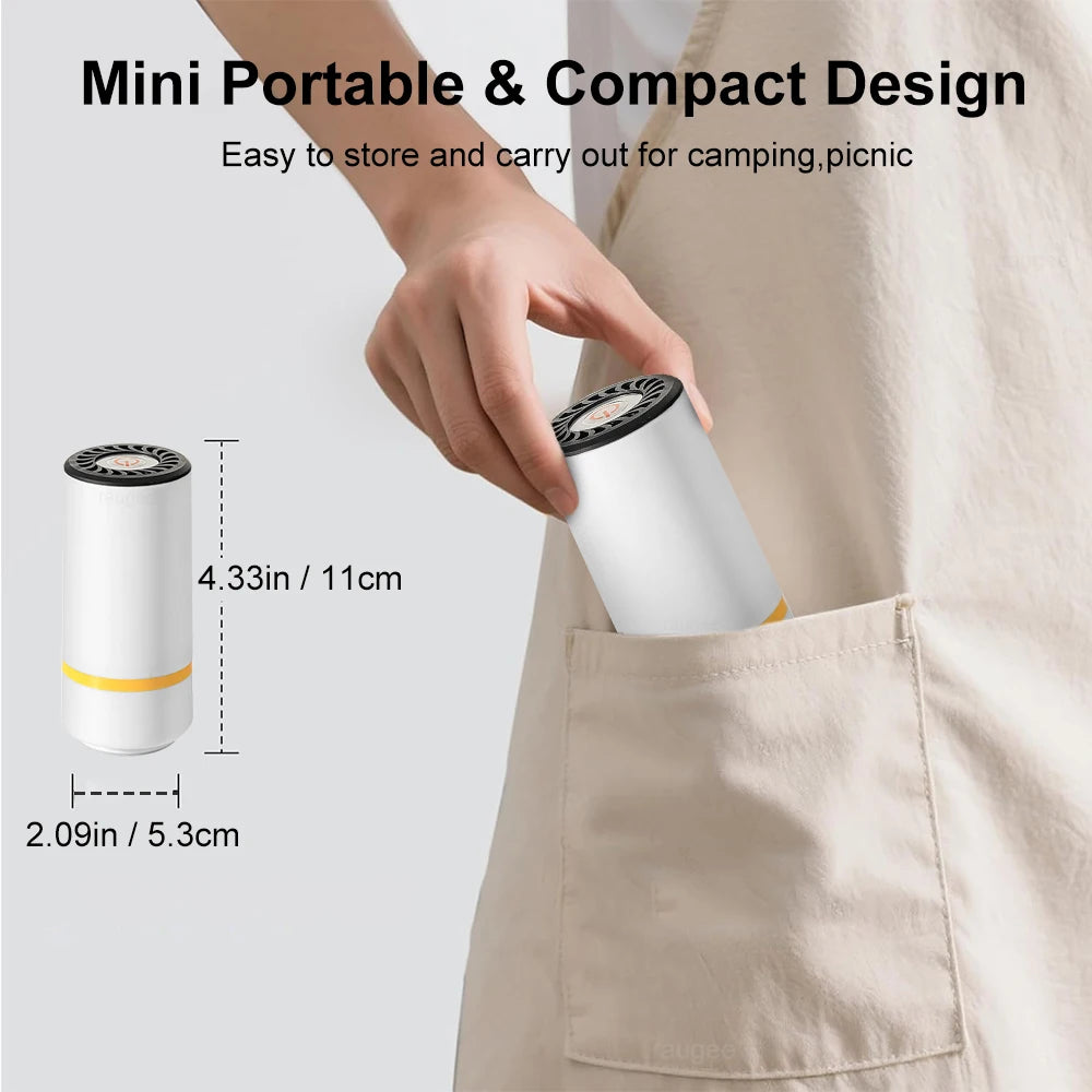 Electric Air Pump Vacuum Sealer Pump Rechargeable Automatic Sealing Machine with Reusable Vacuum Sealer Bags Food Packaging Bag
