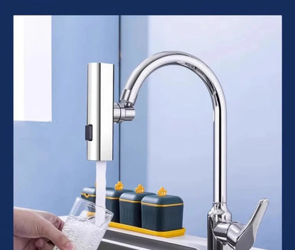 New Kitchen Waterfall Three-mode Universal Swivel Extension Faucet Splash-proof Nozzle Sink Multi-function