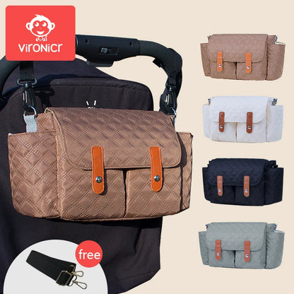 Stroller Organizer Bags Magnetic Buckle Mummy Travel Hanging Bag Bottle Holder Pram Diaper Bags Baby Stroller Accessories