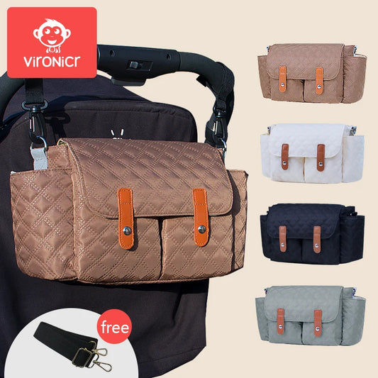 Stroller Organizer Bags Magnetic Buckle Mummy Travel Hanging Bag Bottle Holder Pram Diaper Bags Baby Stroller Accessories