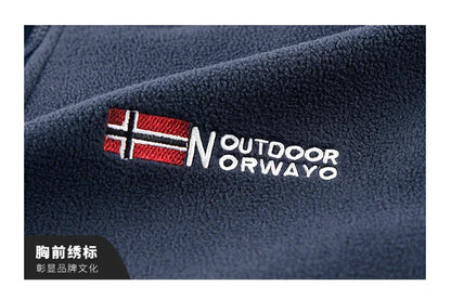 Autumn and Winter New Retro Trendy Jacket Men's Double Sided Polar Fleece Business Leisure Outdoor Couple Coat Top
