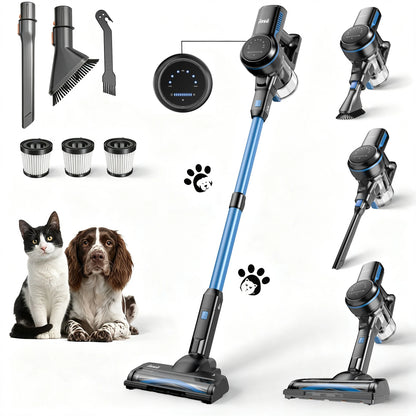 INSE S7P 465W Cordless Vacuum Cleaner 45KPA Strong Suction for Pet Hair and Carpet 55Mins Runtime Household Cleaning