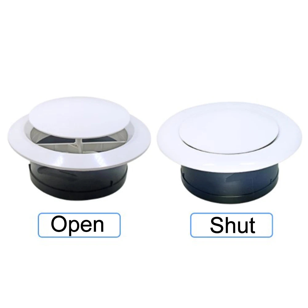 1pcs 75/100mm Air Vent Extract Valve Grille Round Diffuser Ducting Ventilation Cover  Adjustable ABS Air Volume Tool