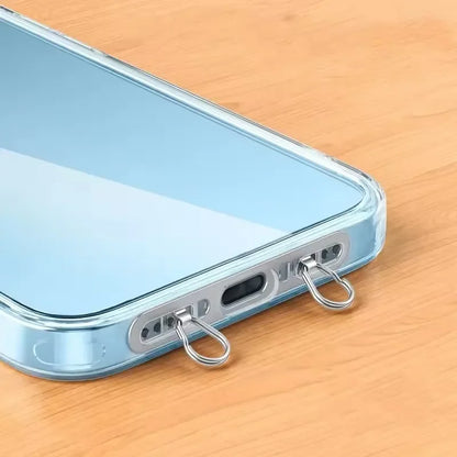 New Ultra-thin Metal Phone Lanyard Gasket Patch Stainless Steel Sturdy Hanging Cord Clips Cellphone Safety Connecter Accessories