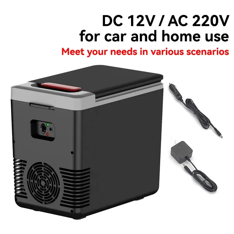 3-in-1 10L Portable Fridge12V/220V Car Home Mini Refrigerator Compact Cooler Warmer for Travel, Office, Dorm