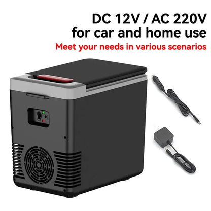 3-in-1 10L Portable Fridge12V/220V Car Home Mini Refrigerator Compact Cooler Warmer for Travel, Office, Dorm