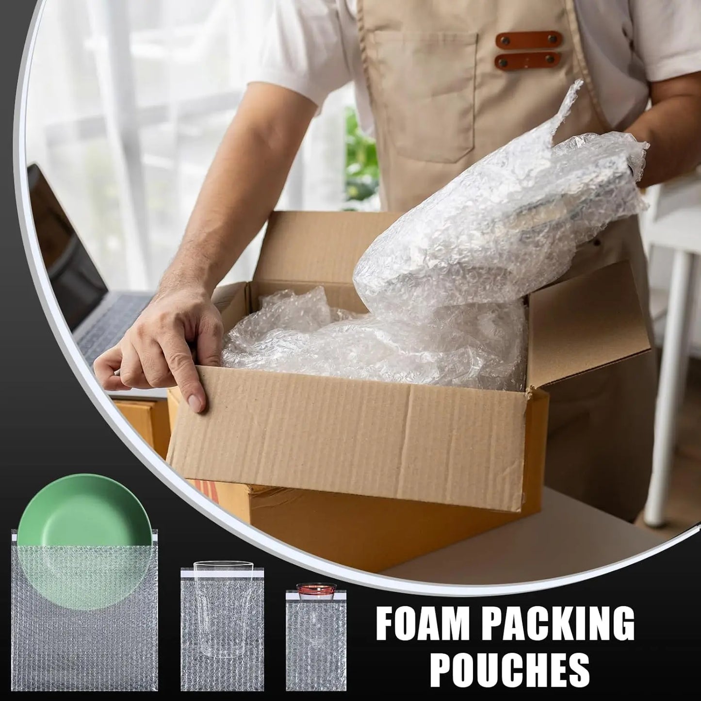 Transparent Bubble Mailers Self-sealing Plastic Shockproof Shipping Bag Self-adhesive Bubble Foam Packing Bags Cushioning Bag