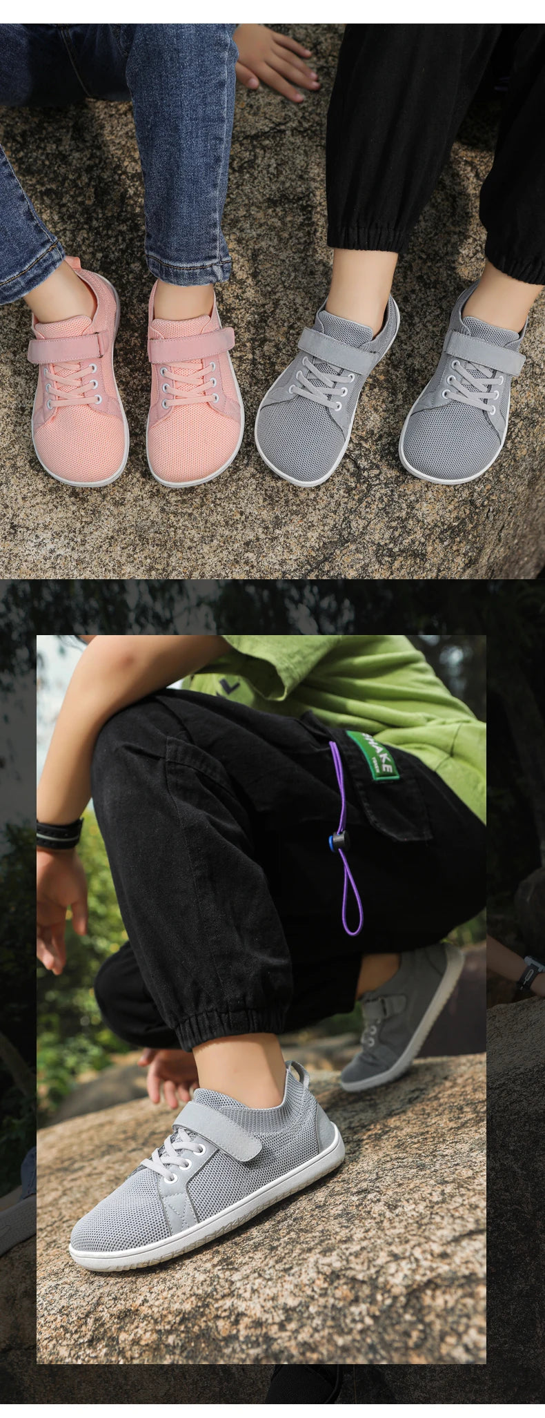 Kids wide foot barefoot shoes boys and girls minimalist kids sneakers natural opening shoes toddler small big kids walking shoes