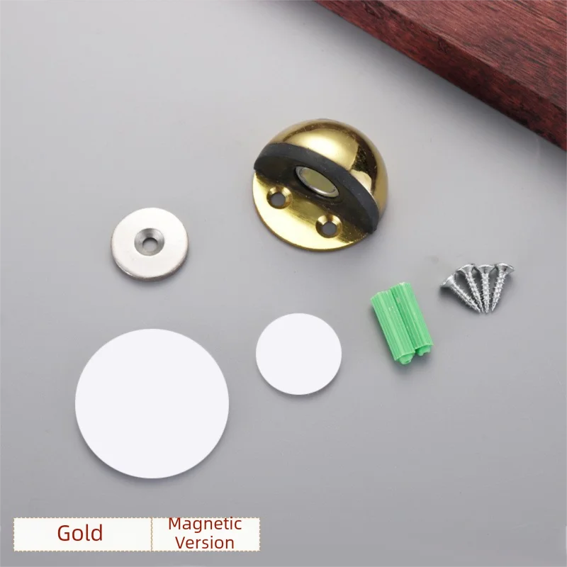 No-Drill Magnetic Door Stopper: Silicone Anti-Collision Buffer for Glass & Bedroom Doors - Windproof Floor Mount