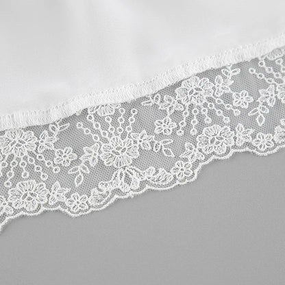 Elegant Satin Lace Patchwork Skirt Two-piece Set V Neck Short Sleeve Lace Up Tops Mini Skirts Suit 2026 New Party Daily Outfits