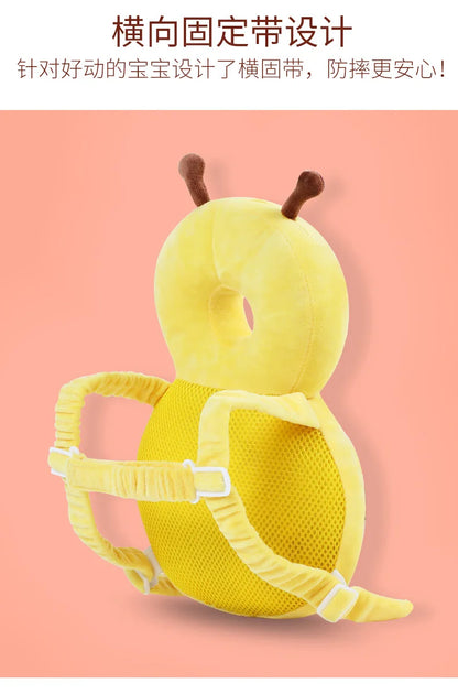 20x30cm Learn Walk Head Protector Cushion Head Back Protector Baby Protect Pillow Anti Fall Backward Cap Carry Cartoon Bee