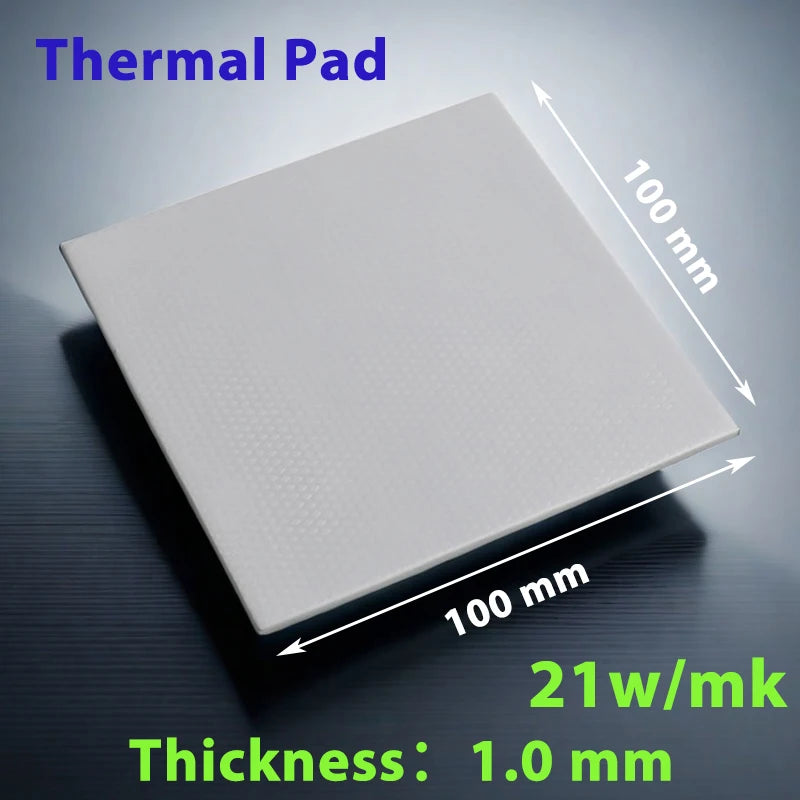 21W/MK Thermal Pad Kit 0.5mm 1.0mm 1.5mm High Performance Thermal Pads for SSD GPU CPU Nvme M.2 PS5 PC Laptop Heatsink Cooling