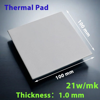 21W/MK Thermal Pad Kit 0.5mm 1.0mm 1.5mm High Performance Thermal Pads for SSD GPU CPU Nvme M.2 PS5 PC Laptop Heatsink Cooling