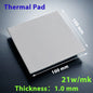 21W/MK Thermal Pad Kit 0.5mm 1.0mm 1.5mm High Performance Thermal Pads for SSD GPU CPU Nvme M.2 PS5 PC Laptop Heatsink Cooling