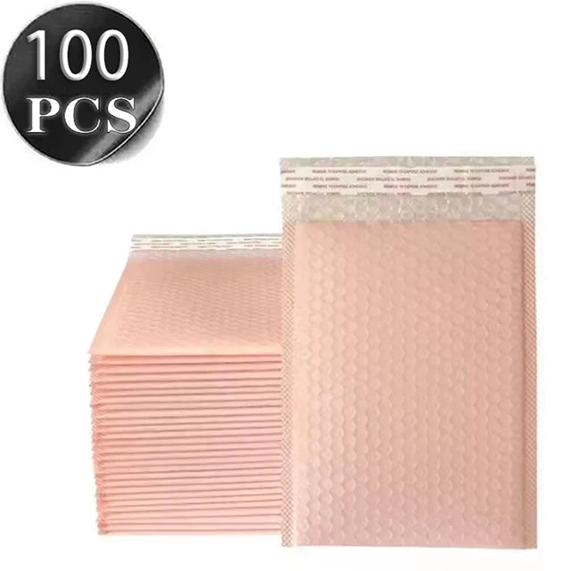 100Pcs Black Bubble Shipping Packaging Envelope Mailing Envelopes Mailer Envelope for Shipping Self Seal Bubble Mailer Packaging
