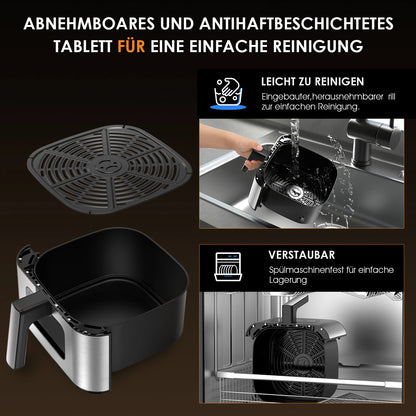 Visible Air Fryer 9L Large Airfryer, 10 Preset Functions, Roast, Bake, Dehydrate, Reheat , Quiet, Non-Stick