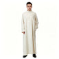 Men's Saudi Arabic Stand Collar Long Sleeve Robe Ramadan Muslim Robe Middle East Islamic Clothing