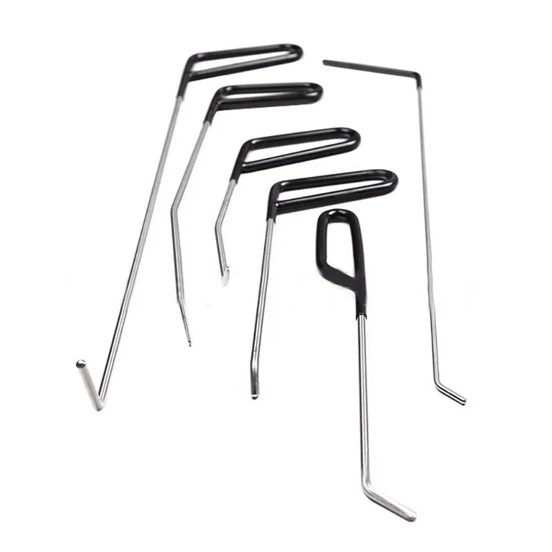 Car Hook Rods Paintless Dent Repair Hail Remover Hooks Rods Kits Auto Body Dents Stainless Steel Hands Tools