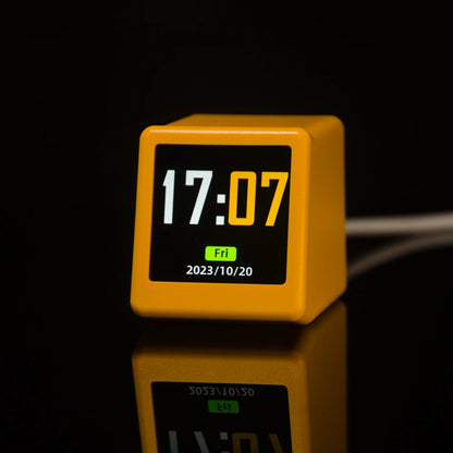 MINI Size Smart WIFI Weather Forecast Station Clock for Gaming Desktop Decoration. DIY Cute GIF Animations and Electronic Album