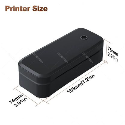 110mm Bluetooth Thermal Label Printer Wireless Shipping Label Printer Compatible with iPhone Android Windows Widely Used X4