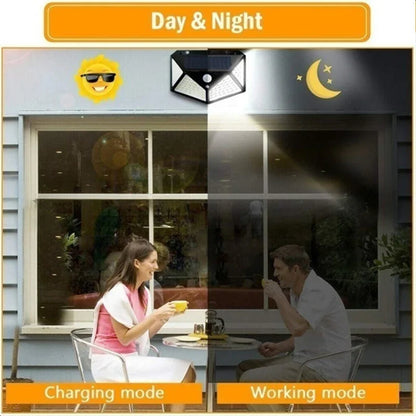 100Led Multifunctional Solar Lamp Outdoor Garden Decoration Solar Light Waterproof Sunlight Powered Spotlight with Motion Sensor