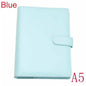 Solid Color Leather Folder Desktop Information Card Storage Notebook Folder Notepad Cover Leather Binder Study Office Supply