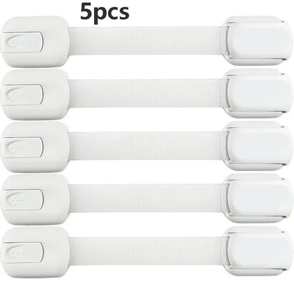 1-10pc Child Safety Strap Locks Baby Locks for Cabinets and Drawers, Fridge & More. Adhesive Pads.No Installation Required
