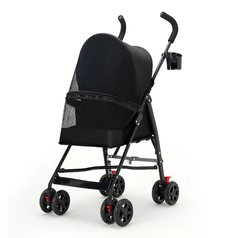 Foldable Pet Stroller for Small Dogs Cats Lightweight Travel Pushchair Breathable Carrier  Teddy Puppies Outdoor Walks Shopping
