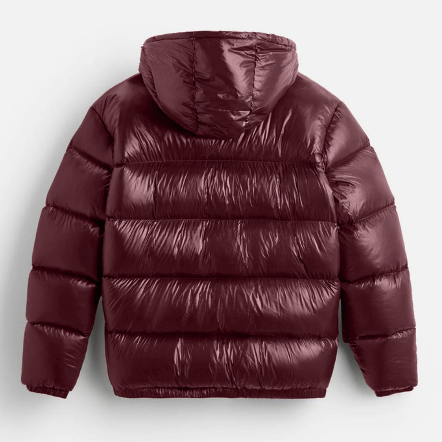 Men'S Down Jacket Casual Solid-Color Hooded Cotton-Padded Jacket Men'S Thickened Winter Warm Coat Loose Pocket Bread Jacket Coat